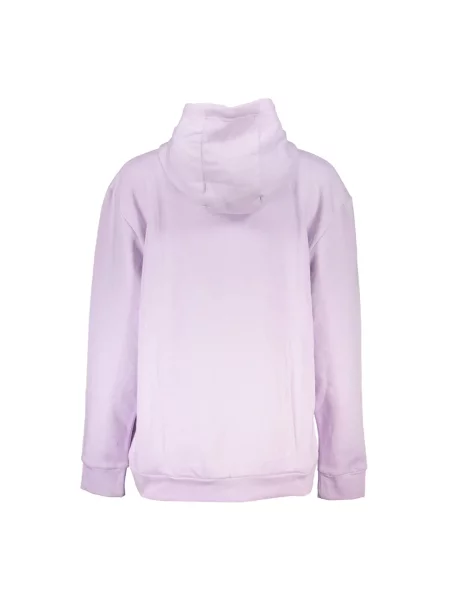 Bluza z nadrukiem Cavalli Class z kapturem fioletowa