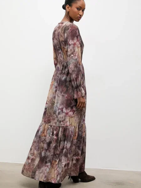 Answear.LAB rochie maxi evazati gri