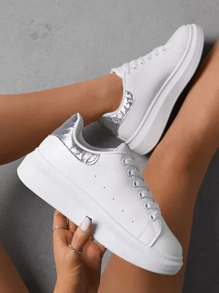 Sneakers Albi-Argintii Lucid Dream alb