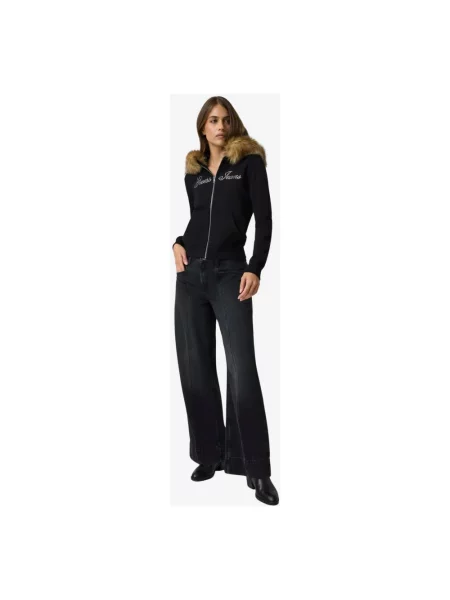 Bluza z kapturem Guess z kapturem czarna