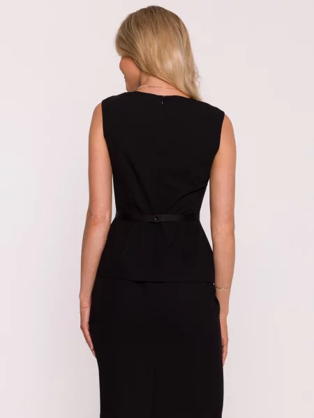 Cu centură rochie tip creion Stylove negru