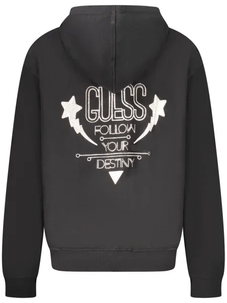 Jeansy Guess z długim rękawem z dekoltem w serek czarne