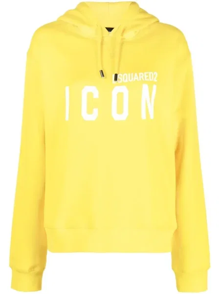 Суичър с качулка Dsquared2 жълто