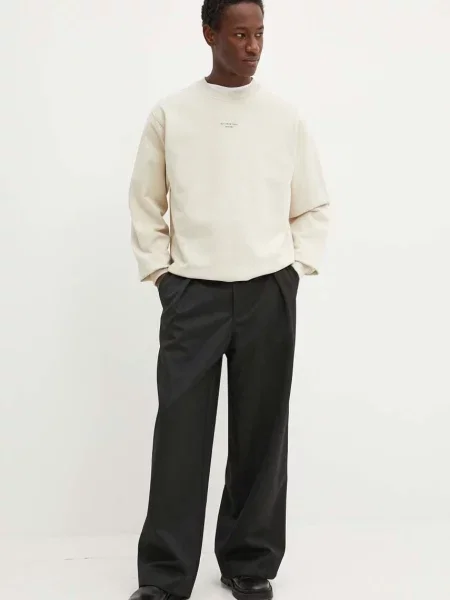 Кофта Drôle de Monsieur з принтом Le Sweatshirt Slogan Cl бежевий