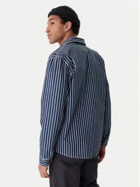 RVCA džinsiniai marškiniai Dayshift Hickory mėlyna