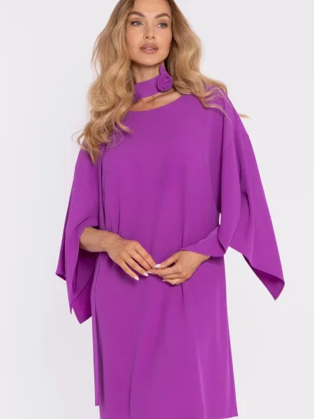 Cu centură rochie Made Of Emotion violet