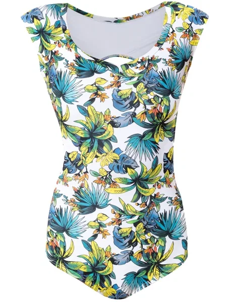Costum de baie Amir Slama cu imagine alb