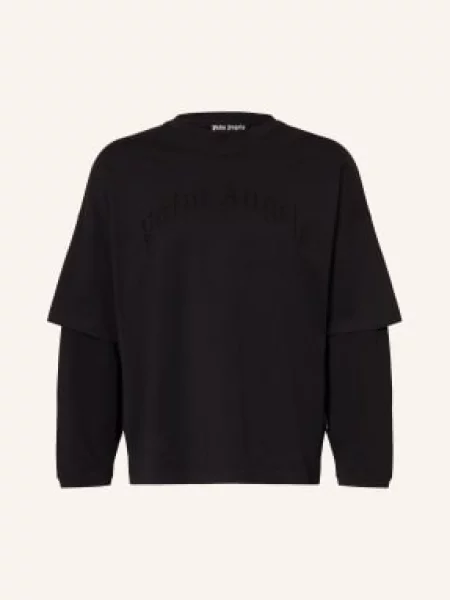 Palm Angels Koszulka Z Długim Rękawem schwarz czarna