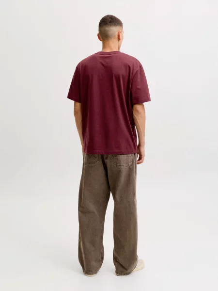 JACK & JONES Tričko JORFREDERIKSBERG cyklaménová