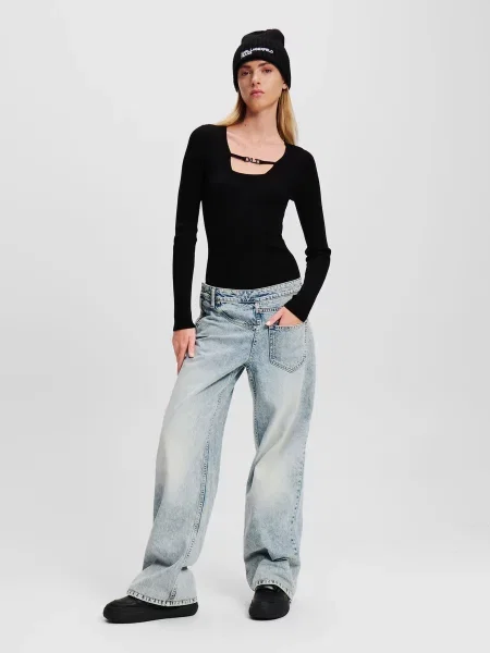 Прямі джинси Karl Lagerfeld Jeans блакитний