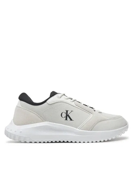 Кожени маратонки Calvin Klein Jeans EVA RUNNER LOW MG WMM сиво