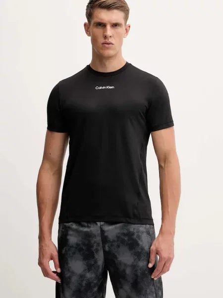 Kratka majica za vadbo Calvin Klein Performance črna