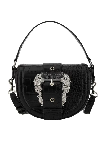 Shopperka Versace Jeans Couture skórzana czarna
