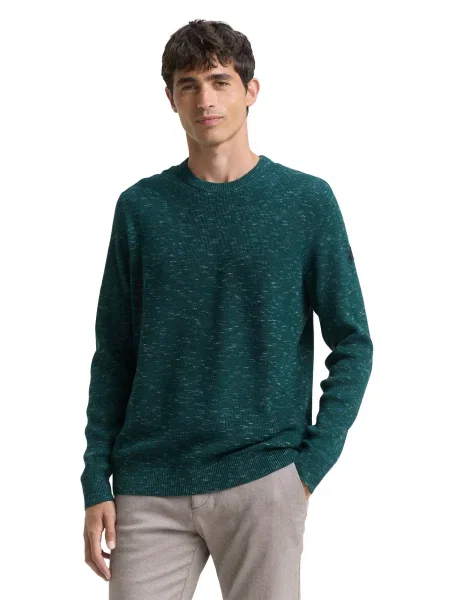 TOM TAILOR Pulover smarald verde
