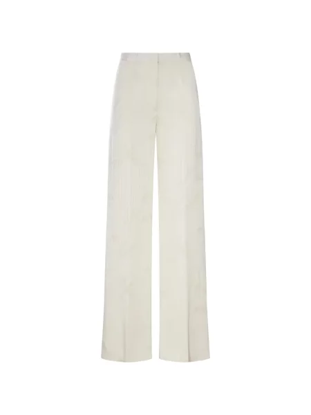 Pantaloni Forte_forte cu model floral din jacard