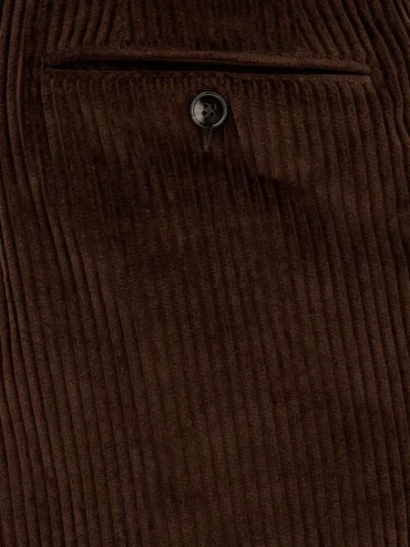 Pantaloni Gabriele Pasini de catifea cord maro