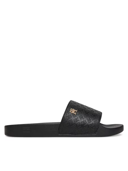 Natikače Tommy Hilfiger Th Monogram Poolside crna
