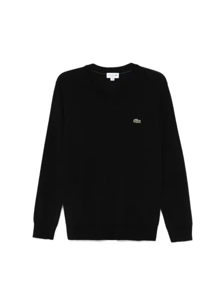Sweter Lacoste wełniany czarny