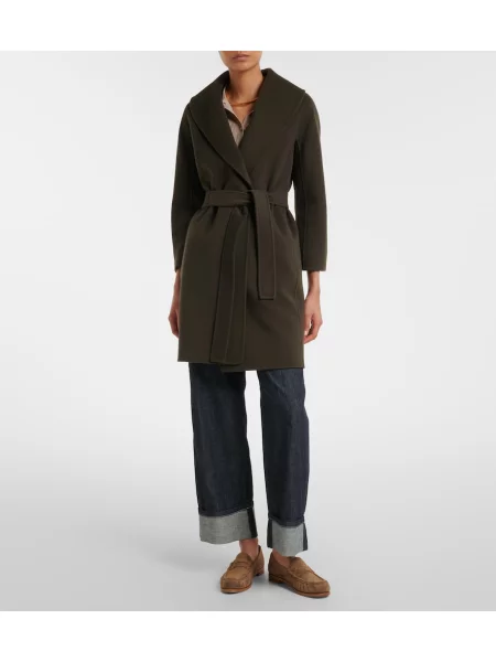 Palton 's Max Mara de lână plic verde