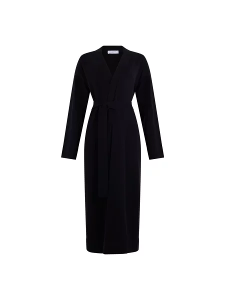 Płaszcz Fabiana Filippi z dekoltem w serek czarny