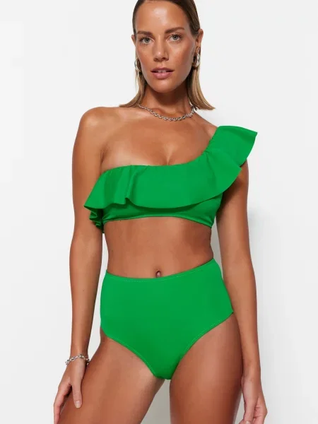 Bikini Trendyol z wysoką talią zielone
