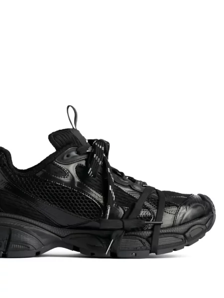 Sneakerși Balenciaga cu șireturi din dantelă negru