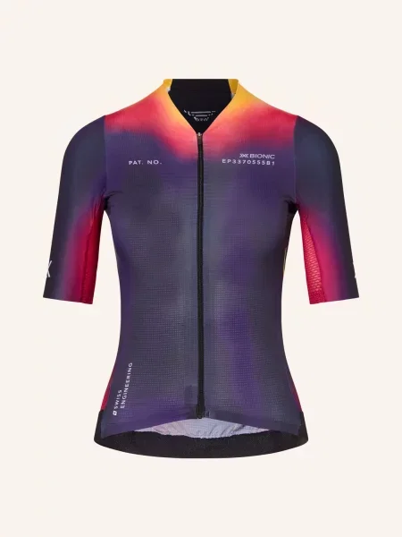 X-Bionic Cyklistická Bunda Corefusion Aero Jersey tmavě modrá/ tmavě fialová/ růžová modrá