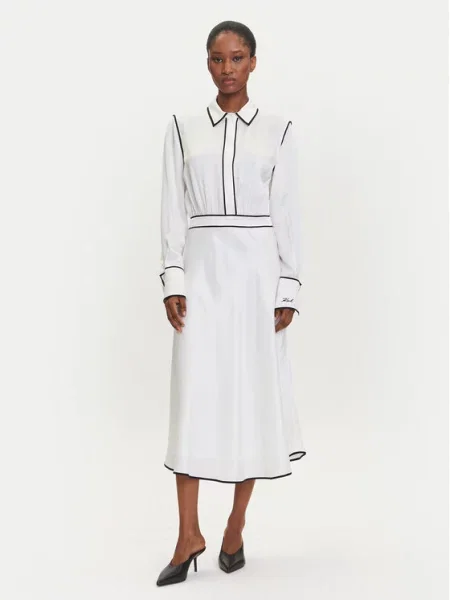 KARL LAGERFELD Srajčna obleka Écru