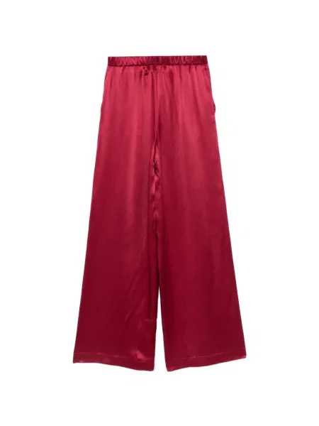 Pantaloni Carine Gilson din satin roșu