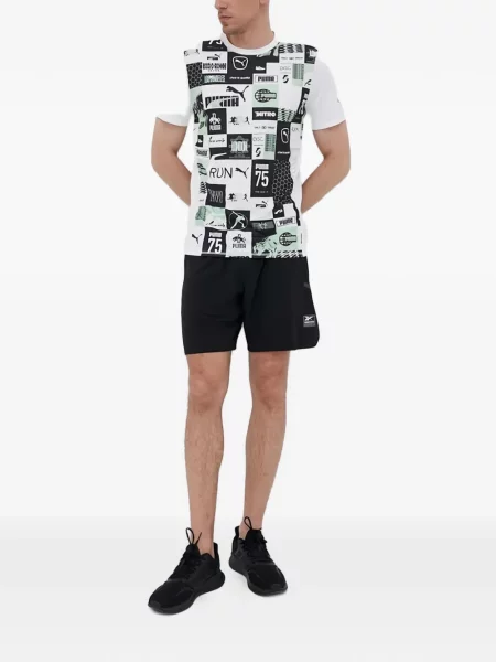 Pantaloni scurți Reebok cu autograf negru