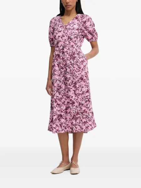 Rochie midi Marc O'polo cu model floral cu imagine roz