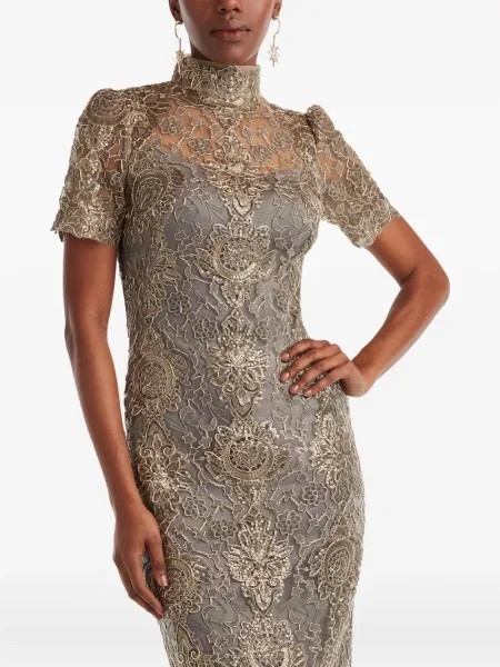 Рокля Tadashi Shoji с пайети на цветя
