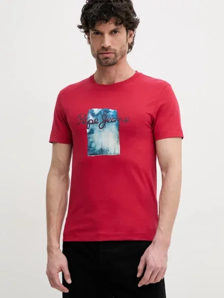 Pepe Jeans tričko PRUSH červené