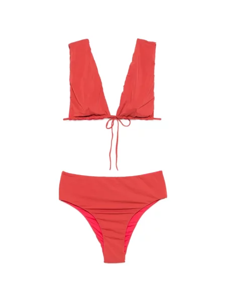 Bikini Osklen cu legături roșu