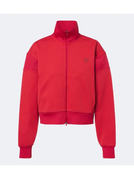 Hanorac cu fermoar Adidas By Stella Mccartney cu autograf roșu