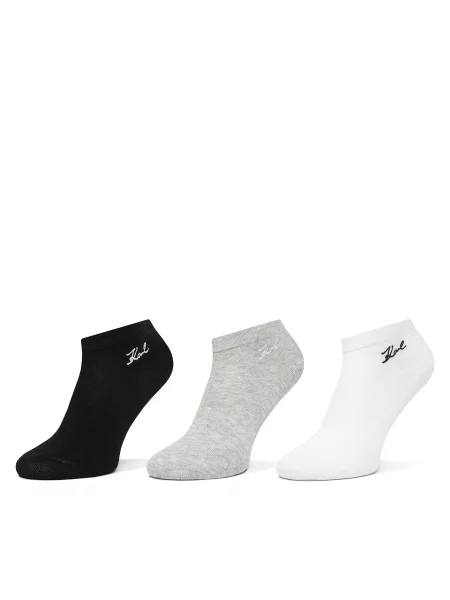 KARL LAGERFELD Kratke čarape Šarena bijela