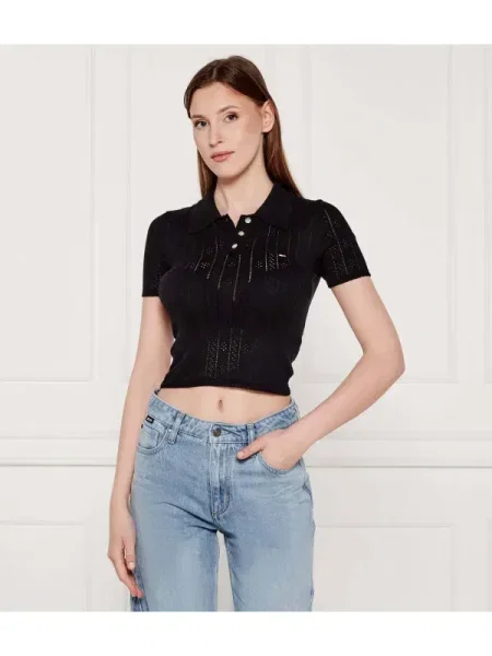 Tommy Jeans Polo | Cropped Fit negru
