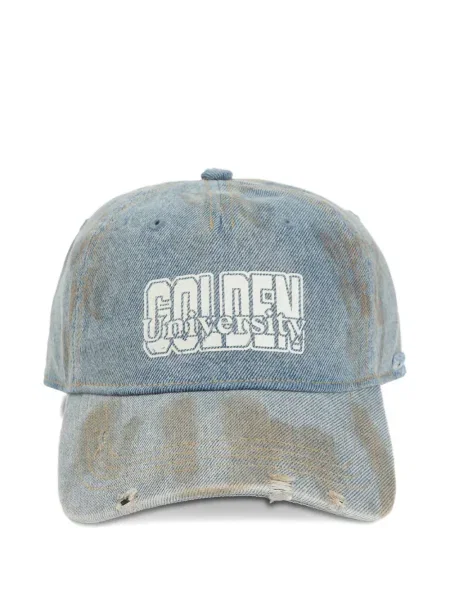 Șapcă Golden Goose zdrențuiți albastru