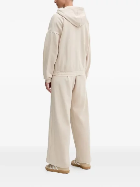 Komplet dresowy Adidas koronkowy sznurowany w paski różowy