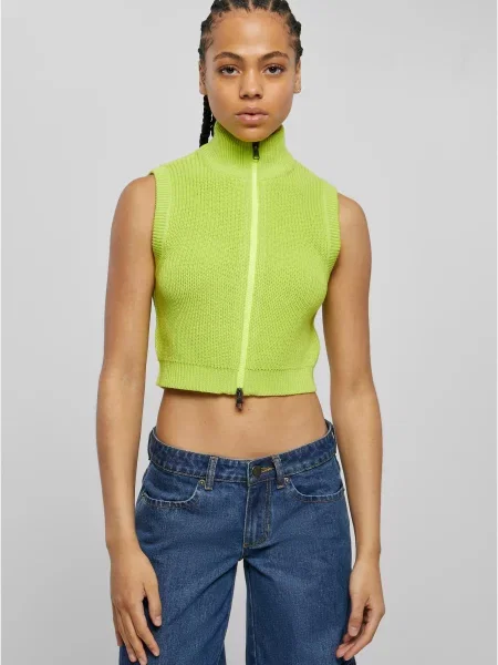 Dzianinowa kamizelka Urban Classics żółta