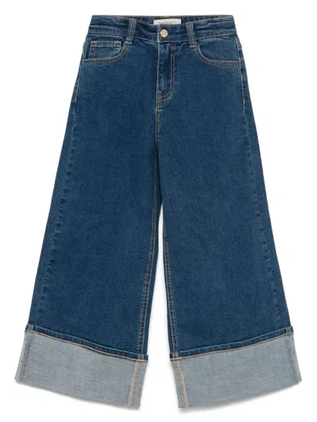 Szerokie jeansy dziecięce Twinset niebieskie
