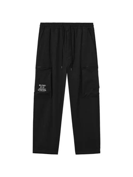 Pantaloni cargo Fingercroxx cu cordon negru