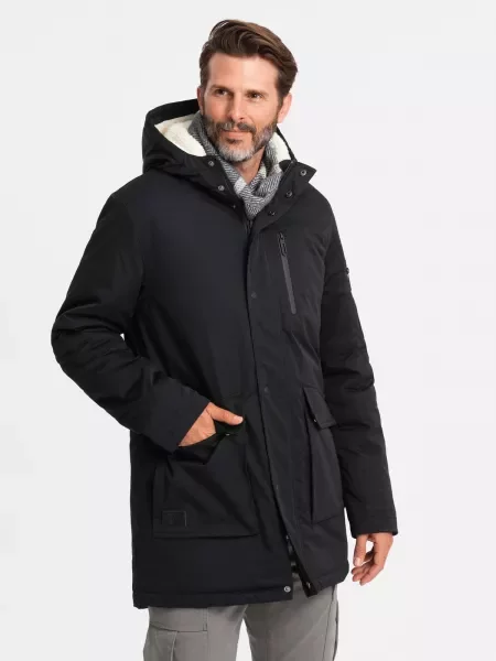 Geacă parka Ombre negru