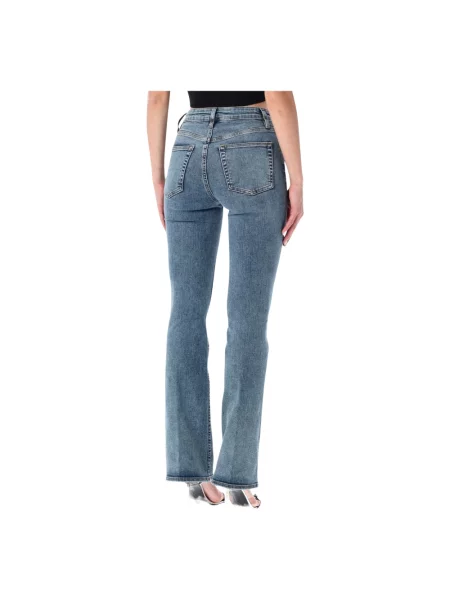 Skinny jeansy skinny Frame niebieskie