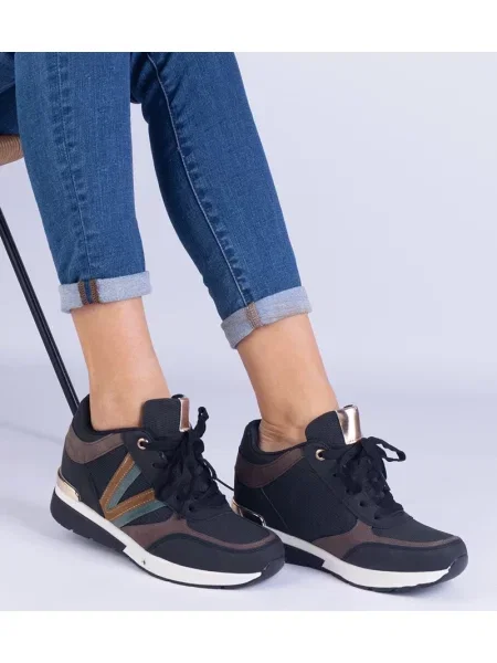 Sneakerși D/ceo cu pană negru