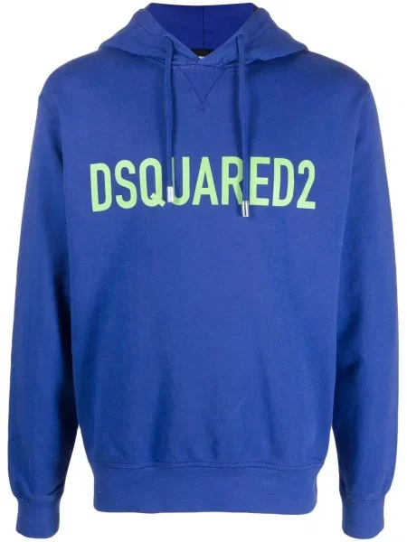 Hanorac cu glugă Dsquared2 cu imagine albastru