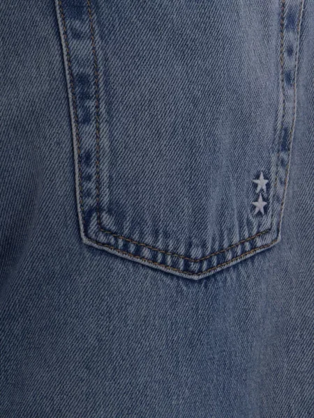 Blugi Icon Denim cu broderie albastru