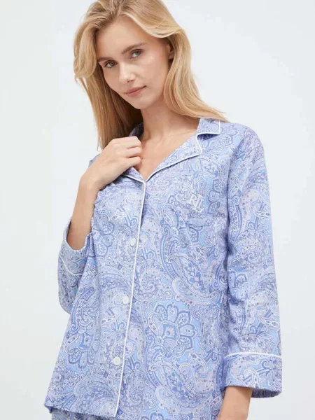 Lauren Ralph Lauren dvojdielne pyžamo dámske modrá