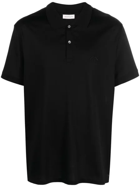 Polo Alexander Mcqueen cu broderie negru