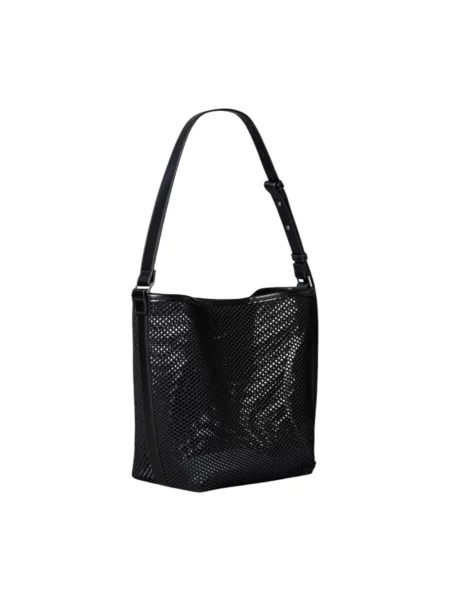 Torba Calvin Klein Emblem Mesh Bucket Black Universal czarna